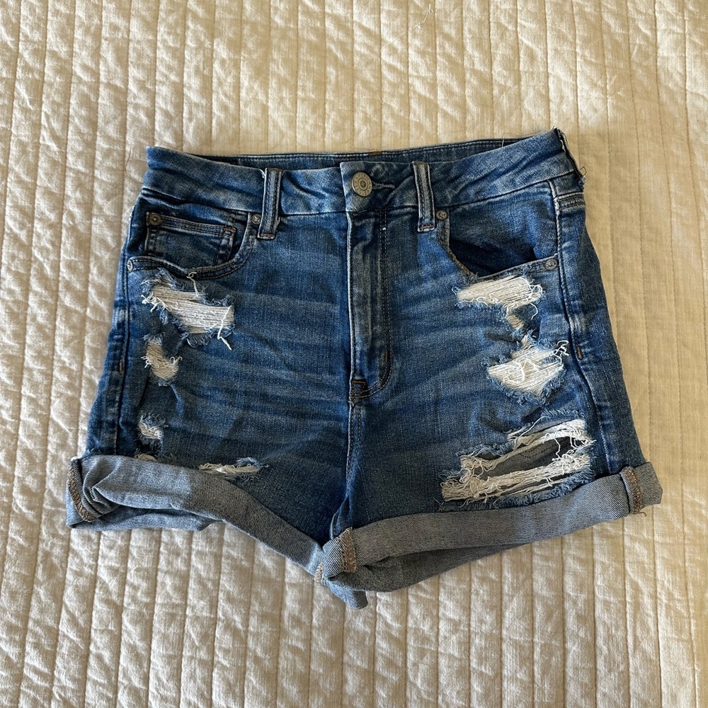 American Eagle curvy hi-rise shortie shorts size 8
